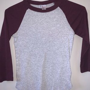 varsity half sleeve top